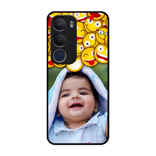 Vivo Y29 5G Custom Glass Phone CaseWith Smiley Emoji Design
