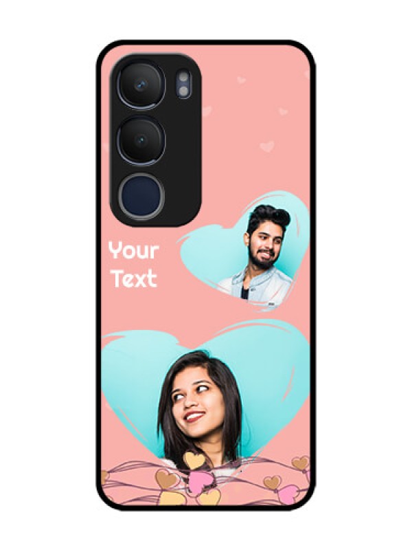 Custom Vivo Y29 5G Custom Glass Phone CaseLove Doodle Design