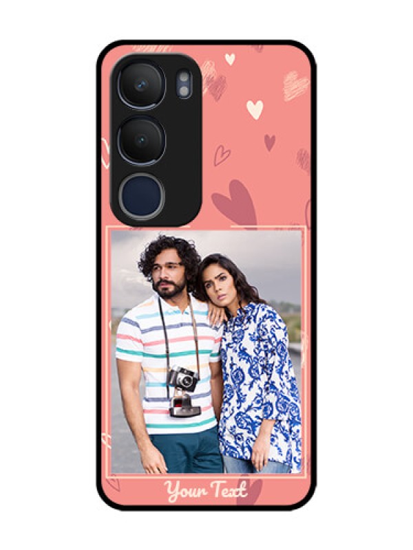 Custom Vivo Y29 5G Custom Glass Phone CaseLove Doodle Art Design