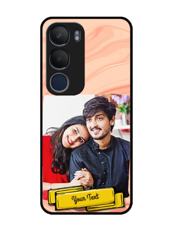 Custom Vivo Y29 5G Custom Glass Phone CaseMarble Texture Design