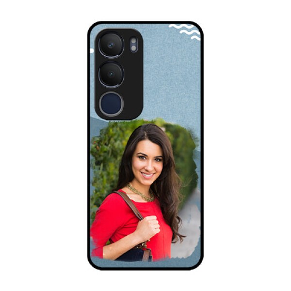 Vivo Y29 5G Custom Glass Phone CaseGrunge Line Art Design