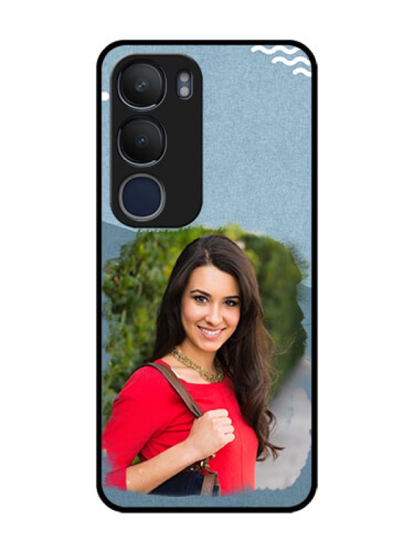 Custom Vivo Y29 5G Custom Glass Phone CaseGrunge Line Art Design