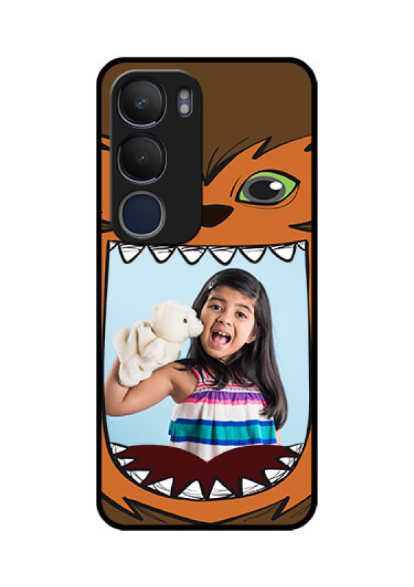 Vivo Y29 5G Custom Glass Phone CaseOwl Monster Back Case Design