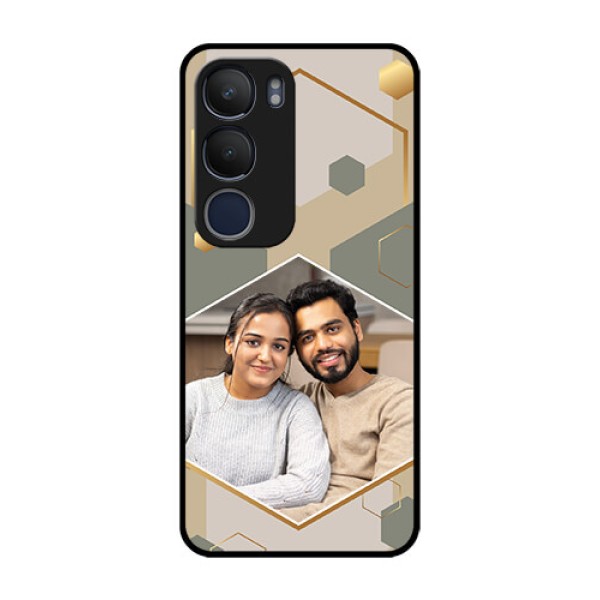 Vivo Y29 5G Custom Glass Phone CaseStylish Hexagon Pattern Design Vivo Y29 5G Custom Glass Phone CaseStylish Hexagon Pattern Design