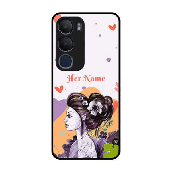 Vivo Y29 5G Custom Glass Phone CaseWoman And Nature Design