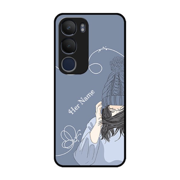 Vivo Y29 5G Custom Glass Phone CaseGirl In Winter Outfit Design Vivo Y29 5G Custom Glass Phone CaseGirl In Winter Outfit Design
