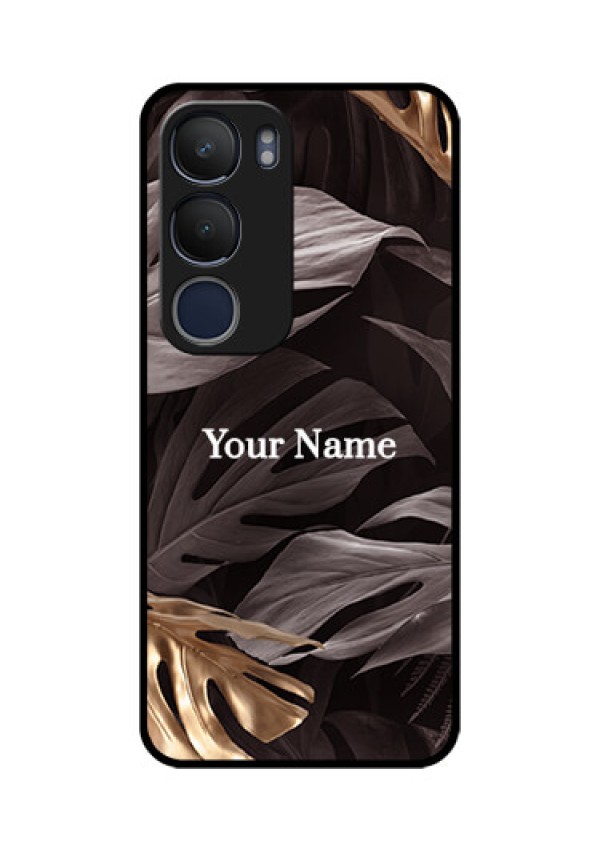 Vivo Y29 5G Custom Glass Phone CaseWild Leaves Digital Paint Design