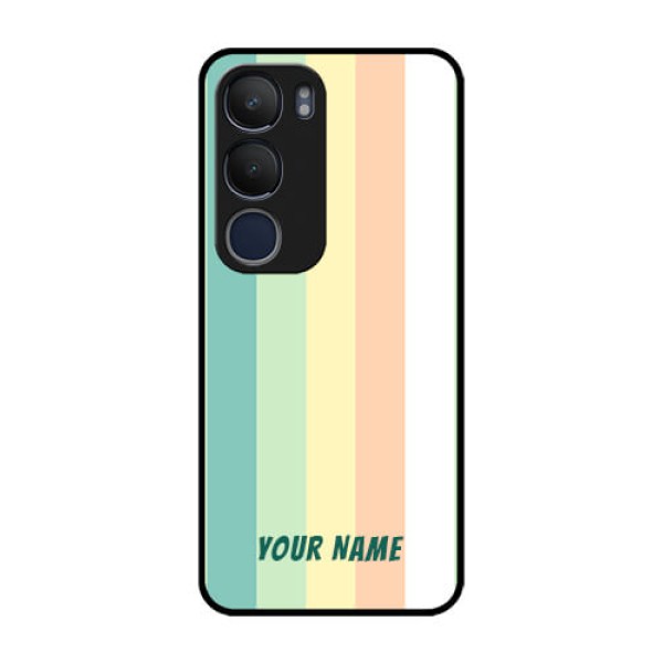Vivo Y29 5G Custom Glass Phone CaseMulti - Colour Stripes Design Vivo Y29 5G Custom Glass Phone CaseMulti - Colour Stripes Design