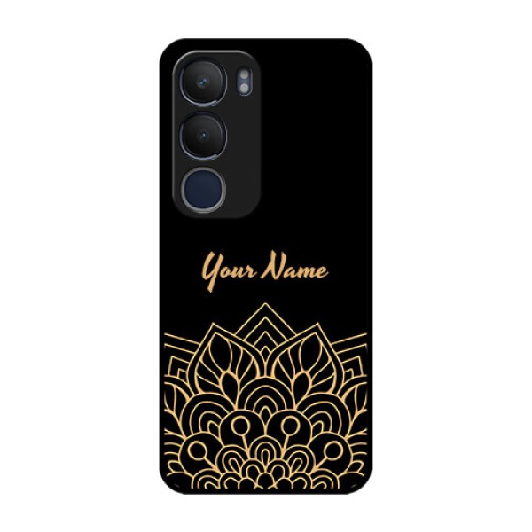 Vivo Y29 5G Custom Glass Phone CaseGolden Mandala Design