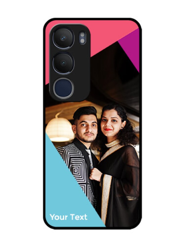 Custom Vivo Y29 5G Custom Glass Phone CaseStacked Triple Colour Design