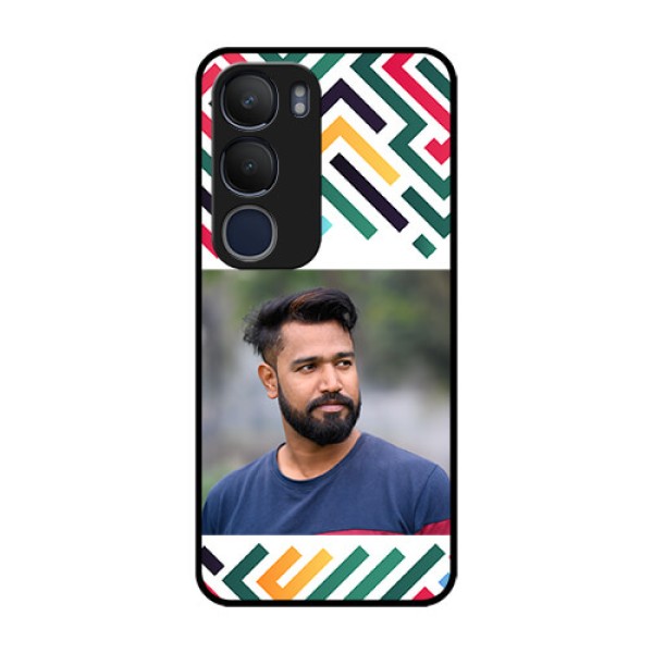 Vivo Y29 5G Custom Glass Phone CaseColorful Maze Pattern Design