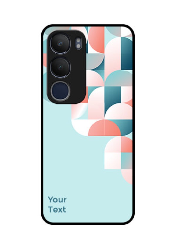 Vivo Y29 5G Custom Glass Phone CaseStylish Semi - Circle Pattern Design