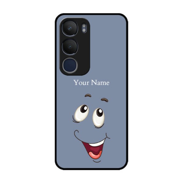 Vivo Y29 5G Custom Glass Phone CaseLaughing Cartoon Face Design