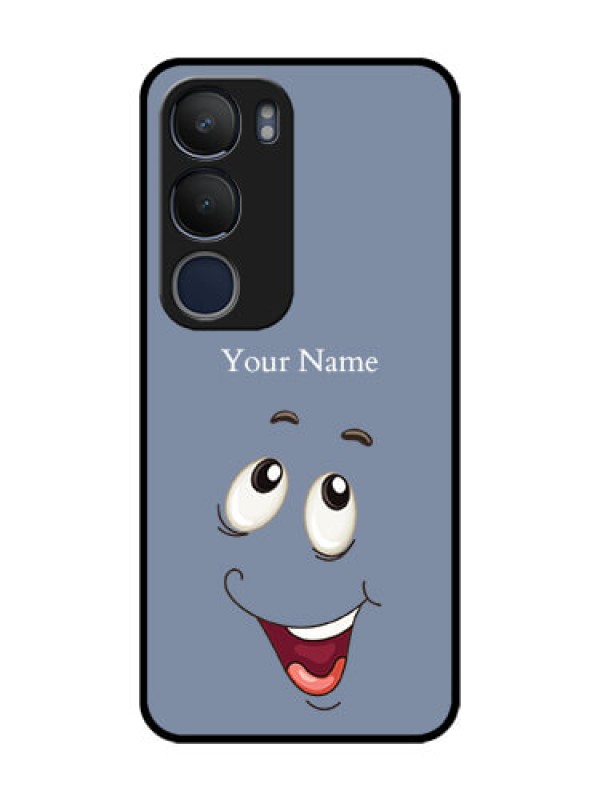 Custom Vivo Y29 5G Custom Glass Phone CaseLaughing Cartoon Face Design