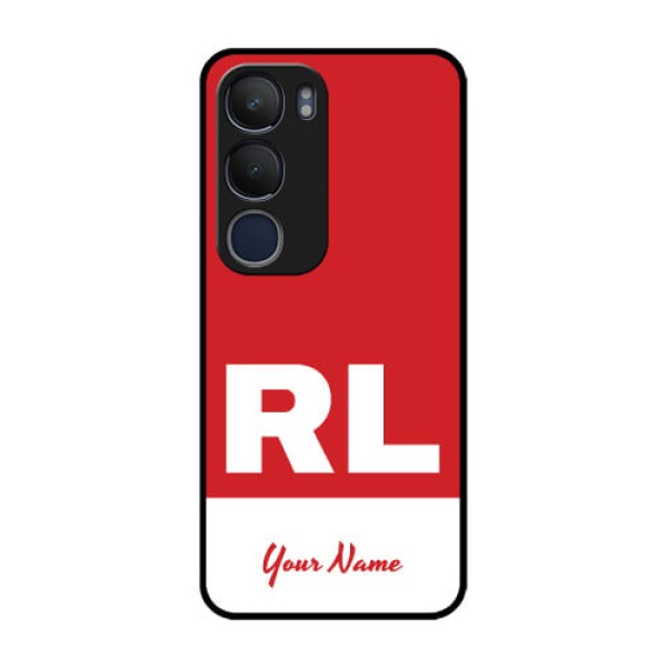 Vivo Y29 5G Custom Glass Phone CaseDual Tone Custom Text Design