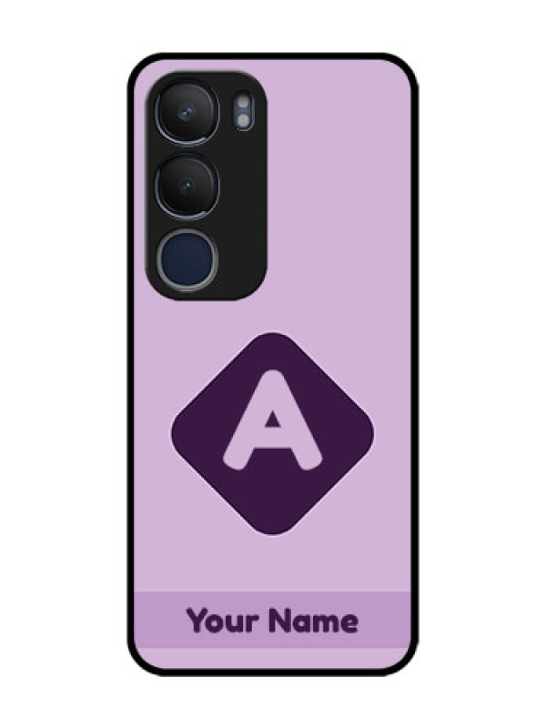 Custom Vivo Y29 5G Custom Glass Phone CaseCustom Letter In Curved Badge Design