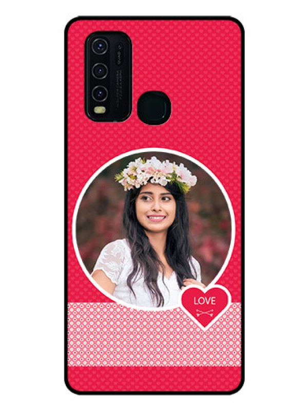Custom Vivo Y30 Personalised Glass Phone Case  - Pink Pattern Design