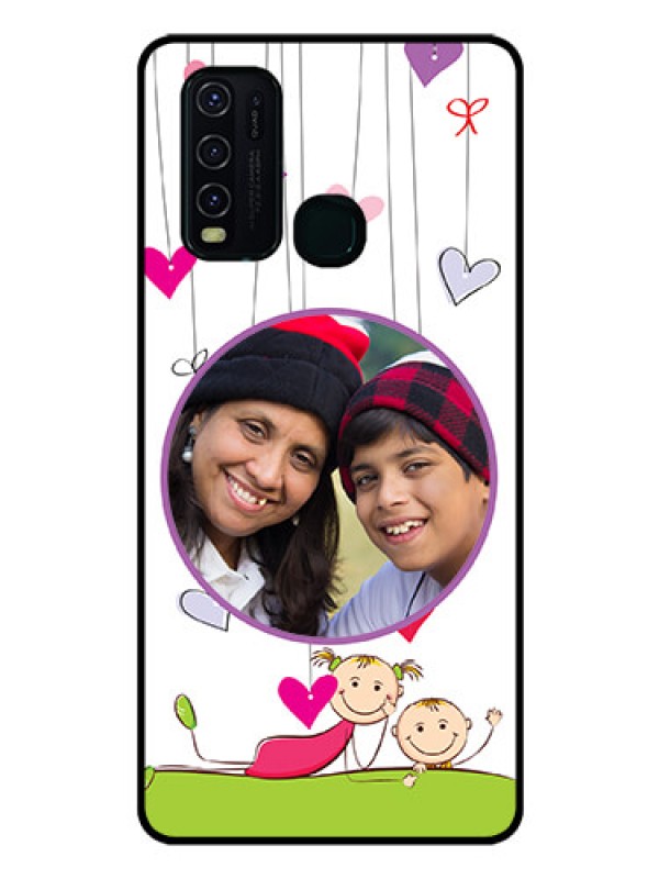 Custom Vivo Y30 Photo Printing on Glass Case  - Cute Kids Phone Case Design
