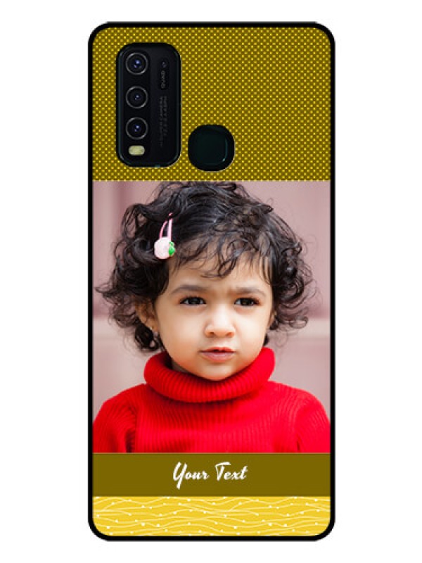 Custom Vivo Y30 Custom Glass Phone Case  - Simple Green Color Design
