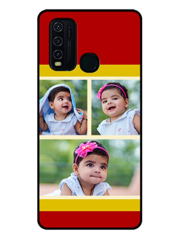 Custom Vivo Y30 Custom Glass Mobile Case  - Multiple Pic Upload Design
