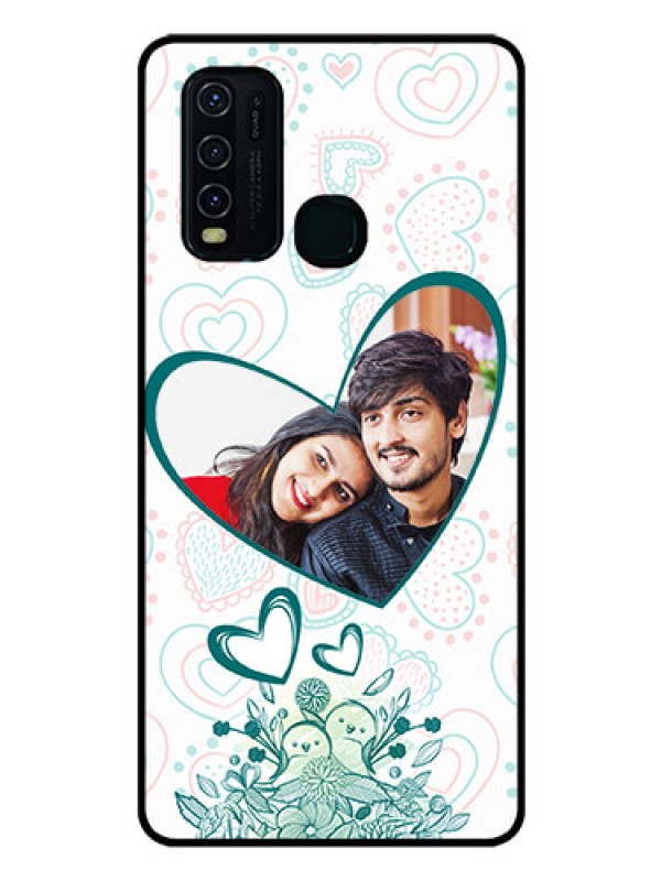 Custom Vivo Y30 Photo Printing on Glass Case  - Premium Couple Design