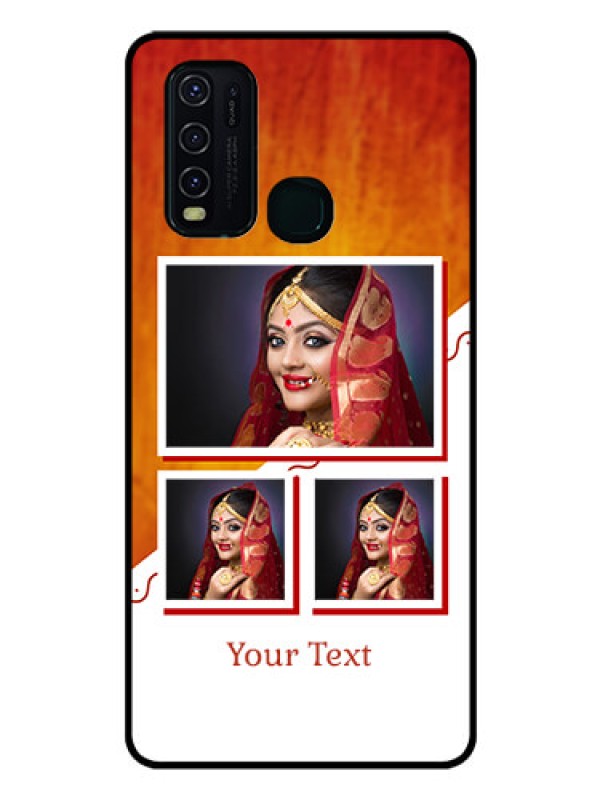 Custom Vivo Y30 Custom Glass Phone Case  - Wedding Memories Design  