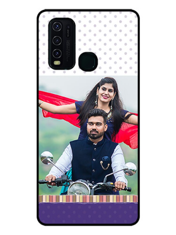 Custom Vivo Y30 Photo Printing on Glass Case  - Cute Family Design