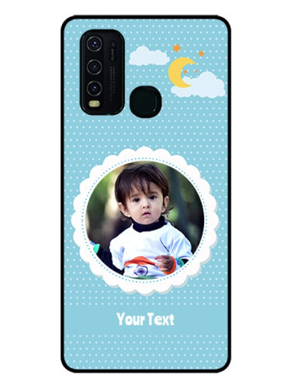 Custom Vivo Y30 Personalised Glass Phone Case  - Violet Pattern Design