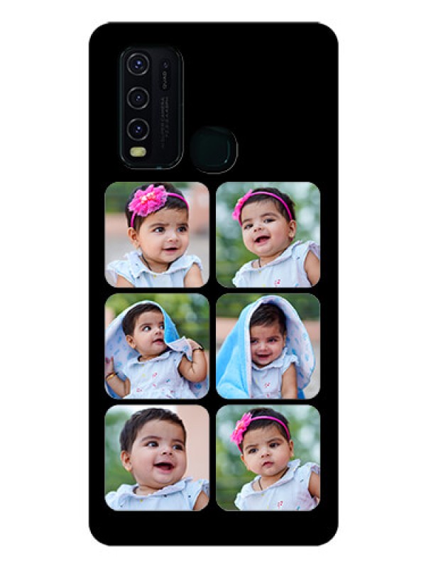 Custom Vivo Y30 Photo Printing on Glass Case  - Multiple Pictures Design