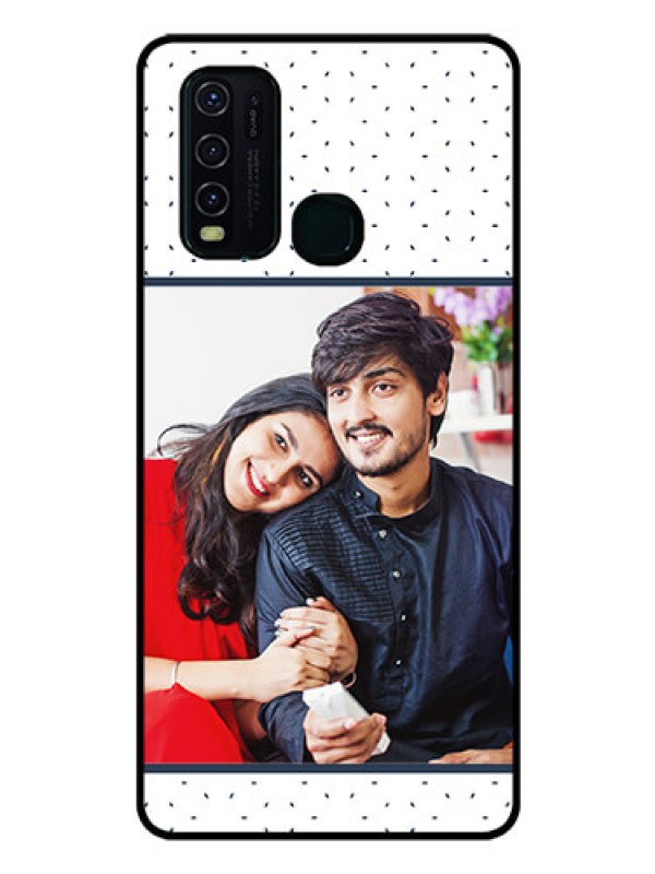 Custom Vivo Y30 Personalized Glass Phone Case  - Premium Dot Design