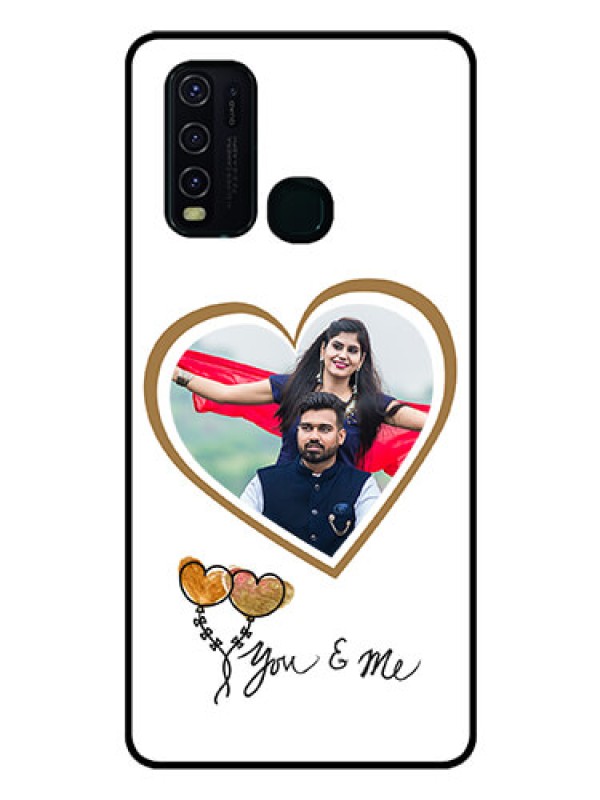 Custom Vivo Y30 Custom Glass Mobile Case  - You & Me Design