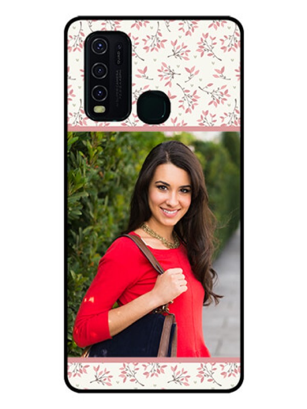 Custom Vivo Y30 Custom Glass Phone Case  - Premium Floral Design