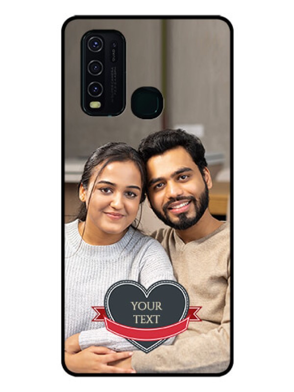 Custom Vivo Y30 Custom Glass Phone Case  - Just Married Couple Design