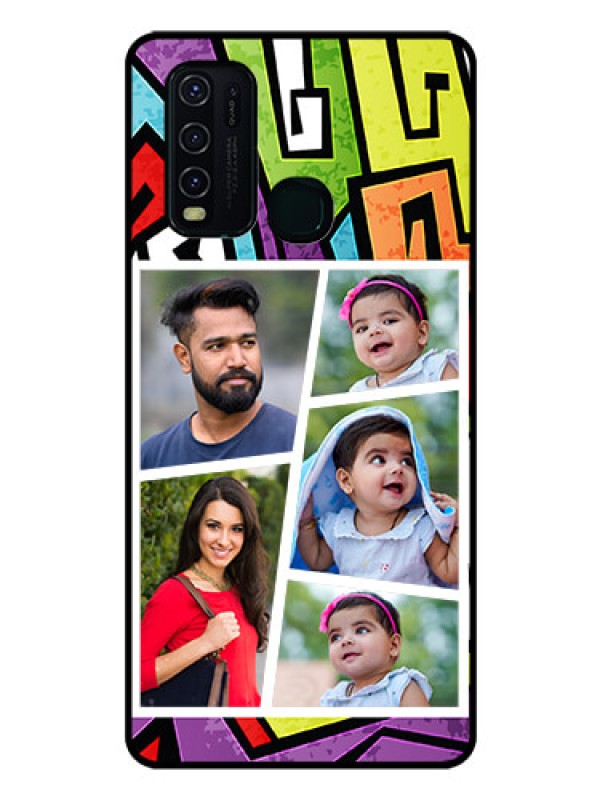 Custom Vivo Y30 Custom Glass Phone Case  - Graffiti pattern Design