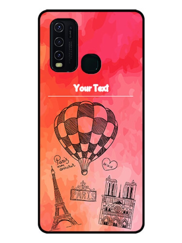 Custom Vivo Y30 Custom Glass Phone Case  - Paris Theme Design