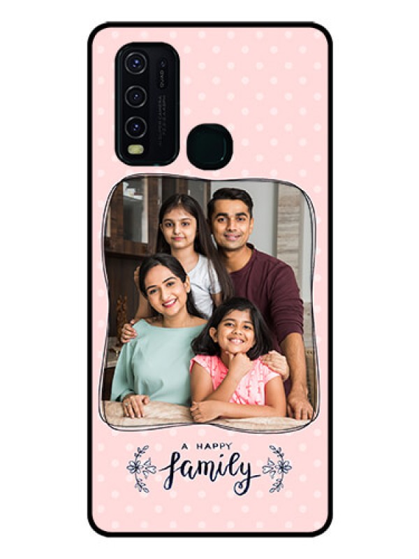 Custom Vivo Y30 Custom Glass Phone Case  - Family with Dots Design
