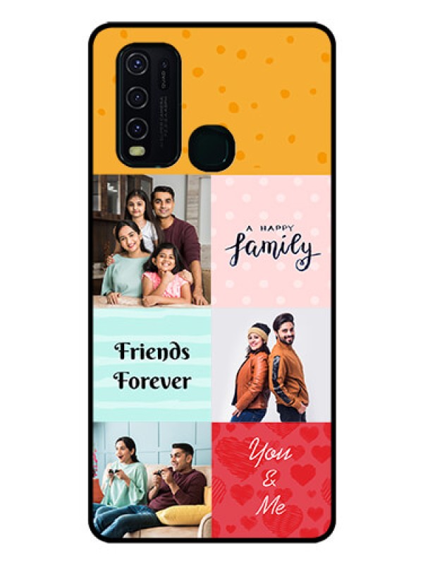 Custom Vivo Y30 Personalized Glass Phone Case  - Images with Quotes Design