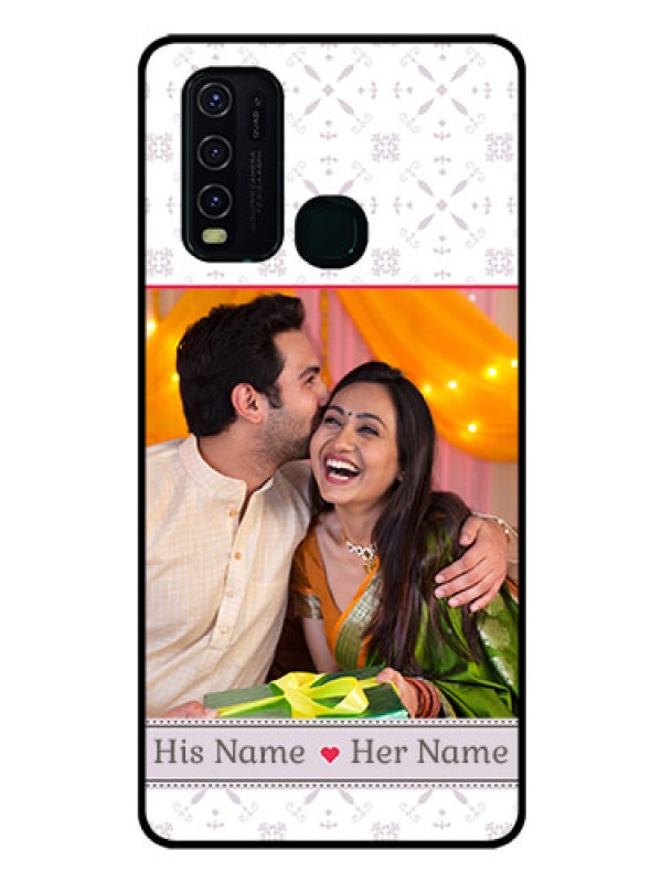 Custom Vivo Y30 Custom Glass Mobile Case  - with Photo and Ethnic Design