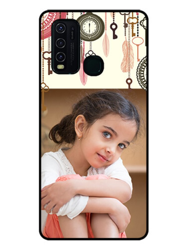 Custom Vivo Y30 Custom Glass Mobile Case  - Boho Style Design