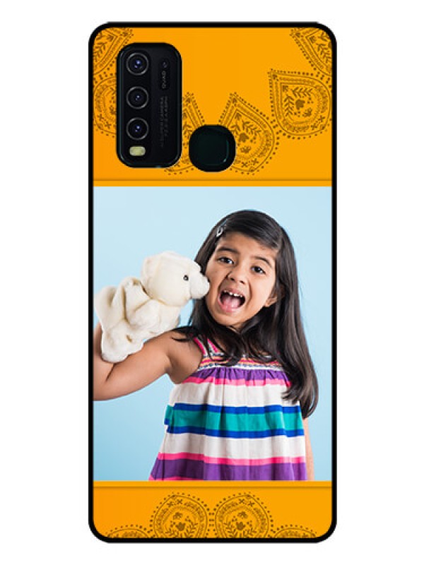 Custom Vivo Y30 Personalized Glass Phone Case  - Photo Wedding Design 