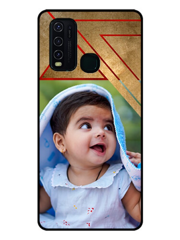 Custom Vivo Y30 Personalized Glass Phone Case  - Gradient Abstract Texture Design