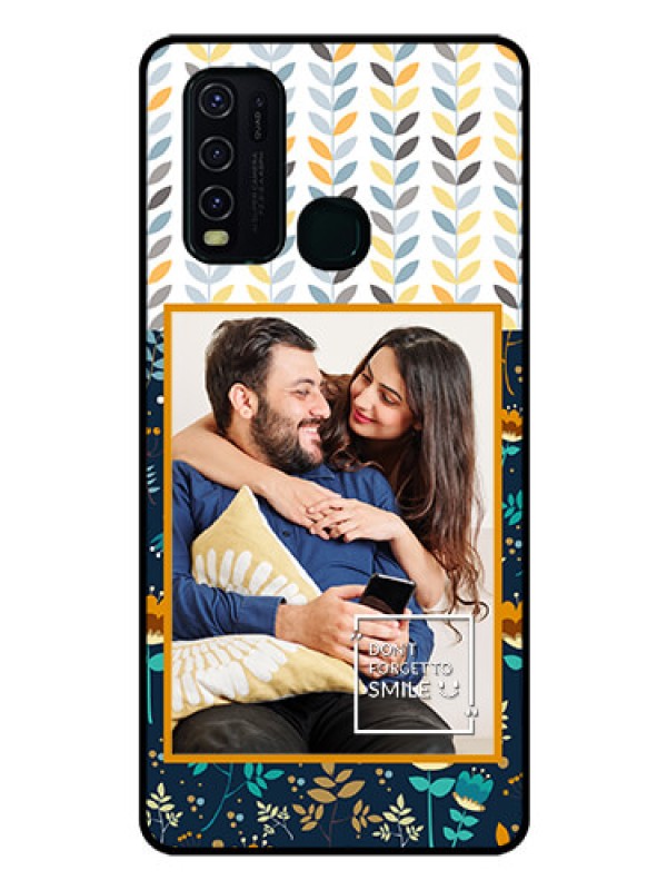 Custom Vivo Y30 Custom Glass Mobile Case  - Pattern Design