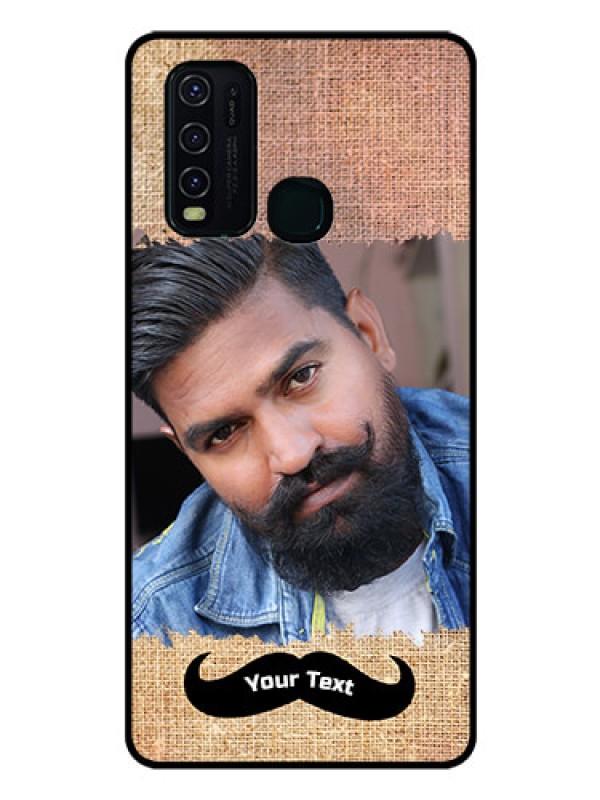 Custom Vivo Y30 Personalized Glass Phone Case  - with Texture Design