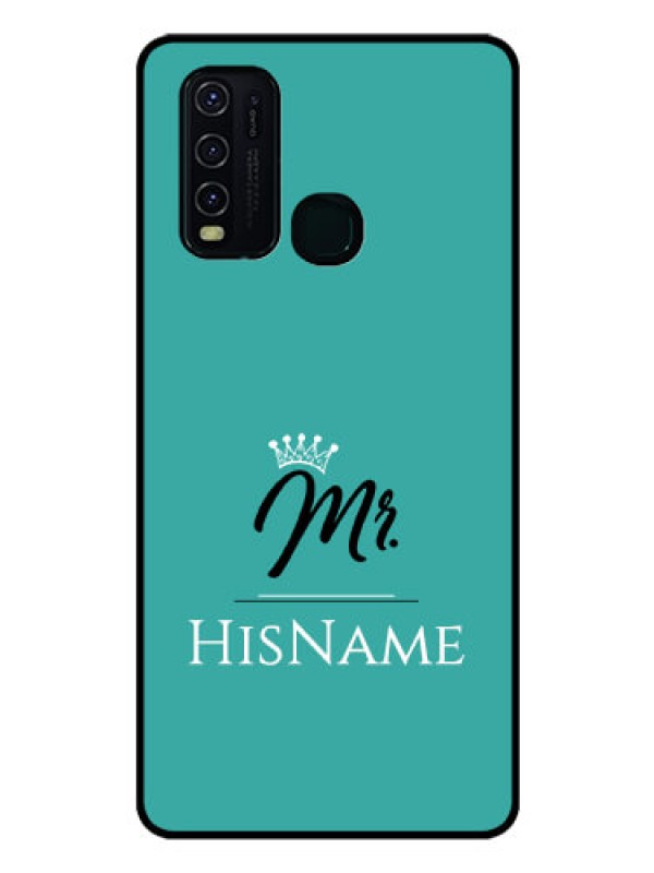Custom Vivo Y30 Custom Glass Phone Case Mr with Name