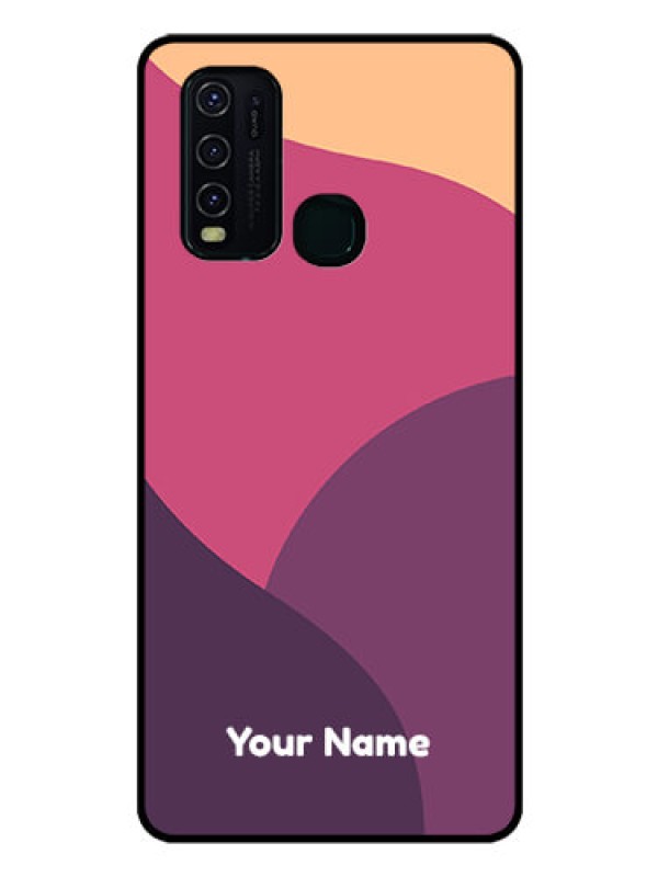 Custom Vivo Y30 Custom Glass Phone Case - Mixed Multi-colour abstract art Design