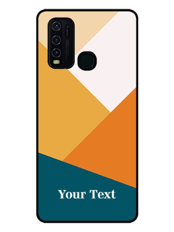 Custom Vivo Y30 Personalized Glass Phone Case - Stacked Multi-colour Design