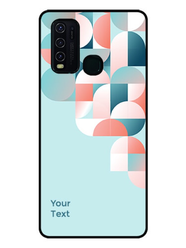 Custom Vivo Y30 Custom Glass Phone Case - Stylish Semi-circle Pattern Design