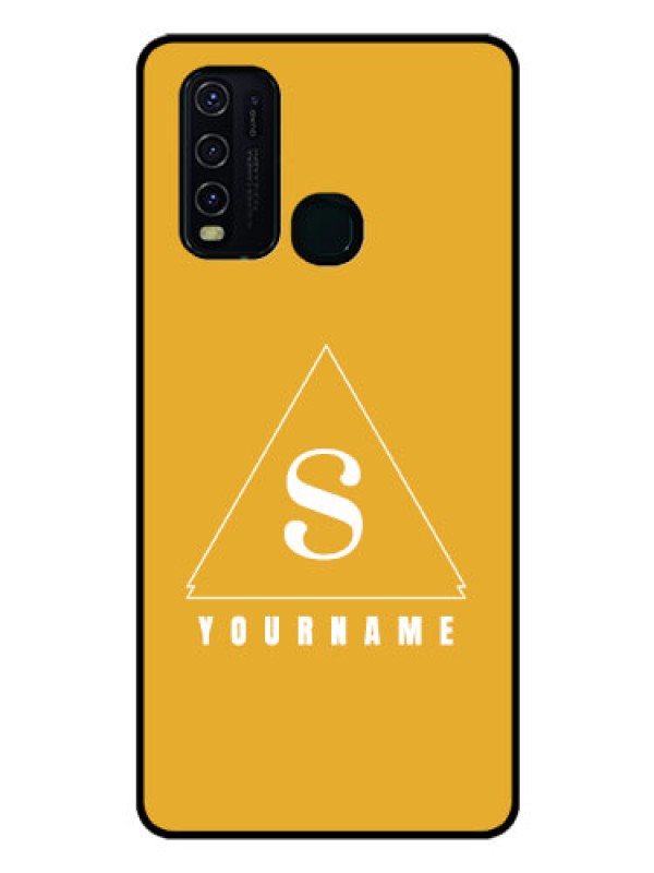 Custom Vivo Y30 Personalized Glass Phone Case - simple triangle Design