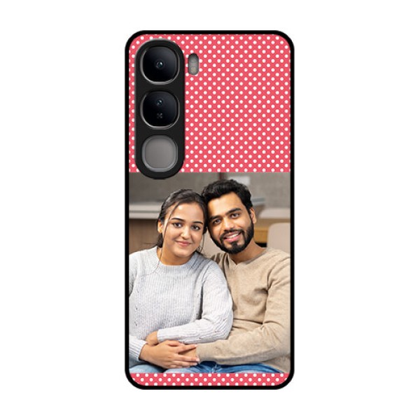 Vivo Y300 5G Custom Glass Phone CaseWhite Dotted Design