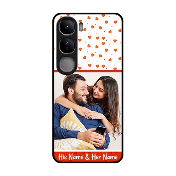Vivo Y300 5G Custom Glass Phone CaseOrange Love Symbol Design